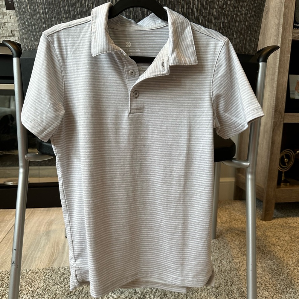 All in Motion striped golf polo shirt